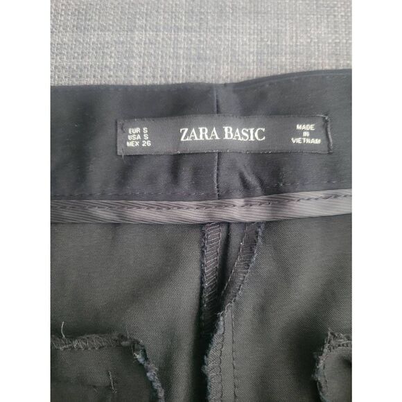 Zara Dress Ankle Pants Crochet Black Slacks Size Small - Picture 7 of 9